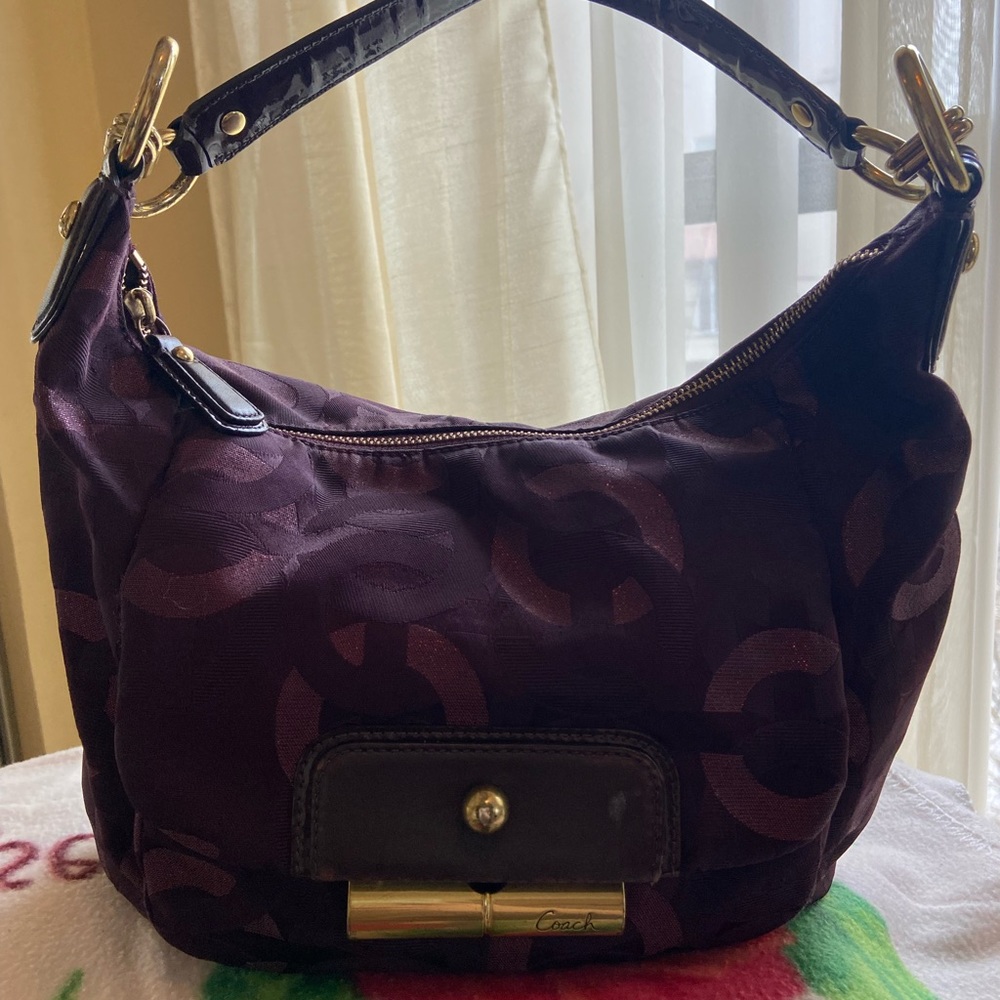 Coach Satin Purple Purse
